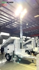 9m hydraulic telescopic mast light tower-mobile solar tower light 4 solar panels