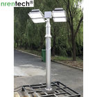 12m pneumatic telescopic mast lighting tower 6x120W LED mounted for fire tender lighting tower